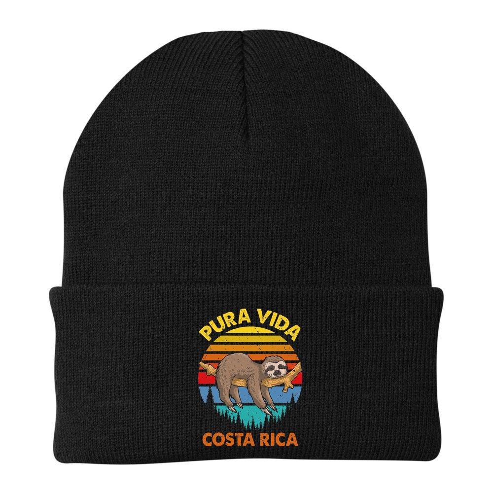 Costa Rica Pura Vida Sloth Beanie