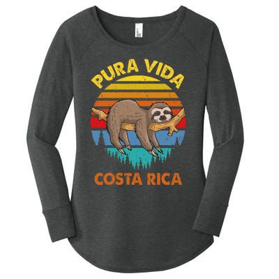 Costa Rica Pura Vida Sloth Women's Perfect Tri Tunic Long Sleeve Shirt