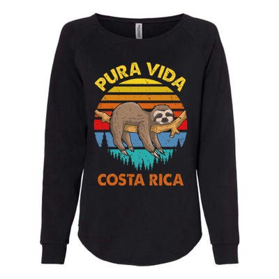 Costa Rica Pura Vida Sloth Womens California Wash Sweatshirt