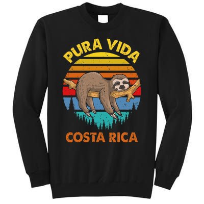 Costa Rica Pura Vida Sloth Tall Sweatshirt