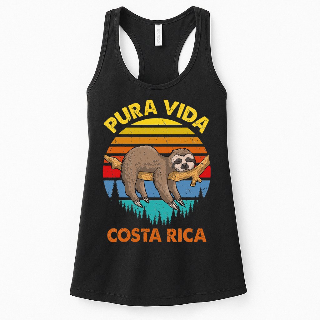 Costa Rica Pura Vida Sloth Womens Tank Top