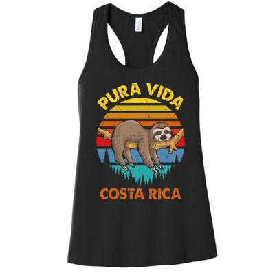 Costa Rica Pura Vida Sloth Women's Racerback Tank