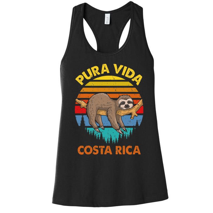 Costa Rica Pura Vida Sloth Women's Racerback Tank