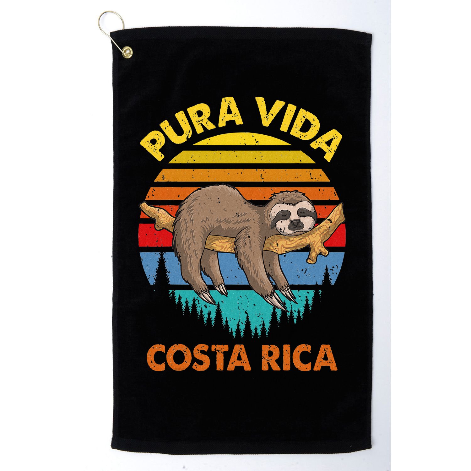 Costa Rica Pura Vida Sloth Golf Towel