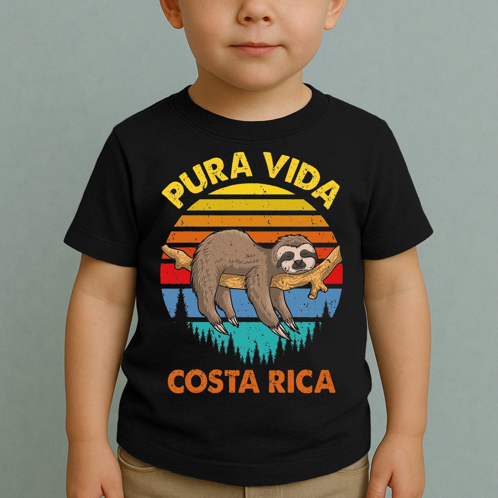 Costa Rica Pura Vida Sloth Toddler T-Shirt