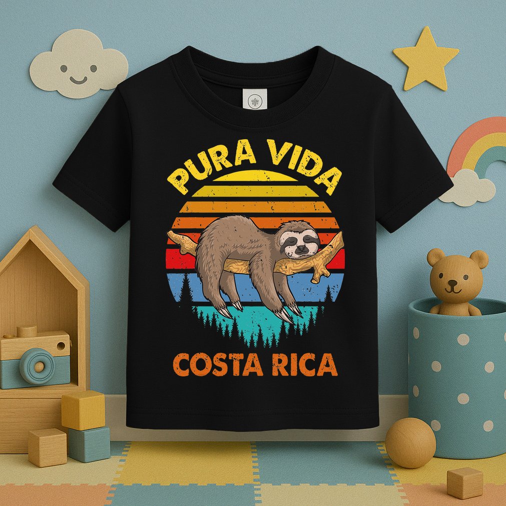 Costa Rica Pura Vida Sloth Toddler T-Shirt