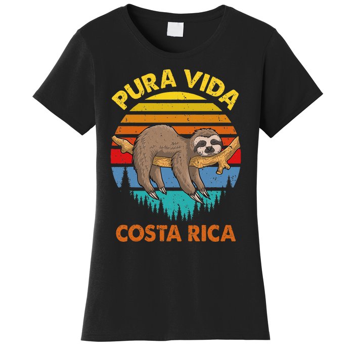 Costa Rica Pura Vida Sloth Women's T-Shirt