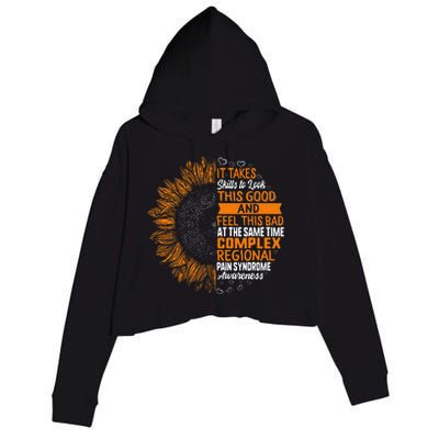 Complex Regional Pain Syndrome Awareness Crps Crop Fleece Hoodie