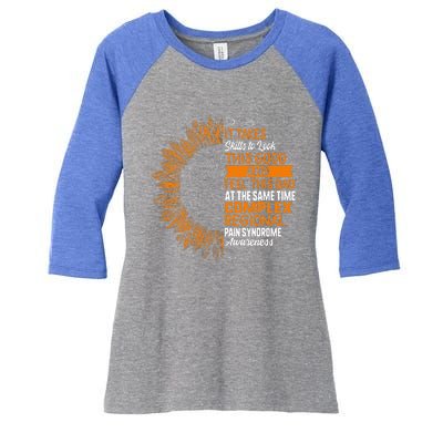 Complex Regional Pain Syndrome Awareness Crps Women's Tri-Blend 3/4-Sleeve Raglan Shirt