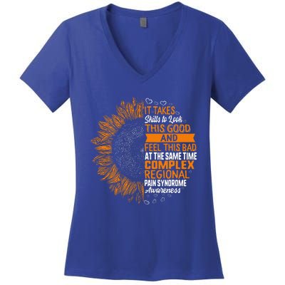 Complex Regional Pain Syndrome Awareness Crps Women's V-Neck T-Shirt