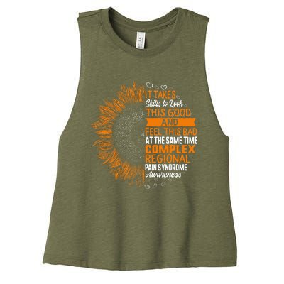 Complex Regional Pain Syndrome Awareness Crps Women's Racerback Cropped Tank