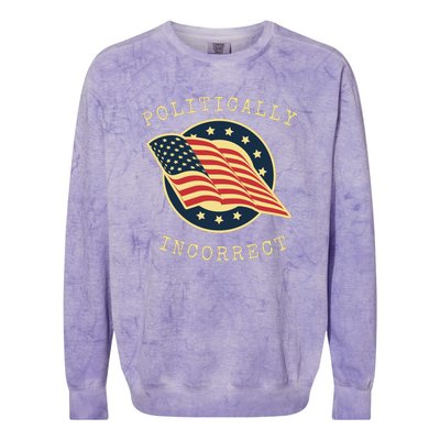 Conservative Republican Politically Incorrect Colorblast Crewneck Sweatshirt