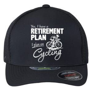 Cycling Retirement Plan Cyclist Bicycle Flexfit Unipanel Trucker Cap