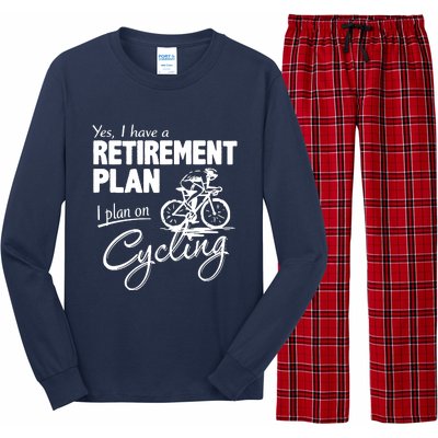 Cycling Retirement Plan Cyclist Bicycle Long Sleeve Pajama Set