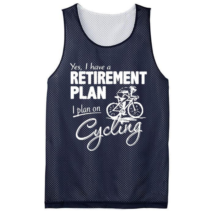 Cycling Retirement Plan Cyclist Bicycle Mesh Reversible Basketball Jersey Tank