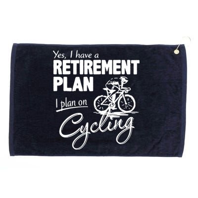 Cycling Retirement Plan Cyclist Bicycle Grommeted Golf Towel