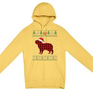 Capybara Red Plaid Ugly Christmas Sweater Matching Pajamas Premium Pullover Hoodie