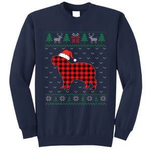 Capybara Red Plaid Ugly Christmas Sweater Matching Pajamas Tall Sweatshirt