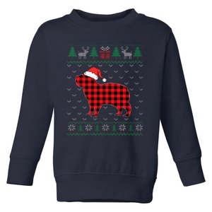 Capybara Red Plaid Ugly Christmas Sweater Matching Pajamas Toddler Sweatshirt