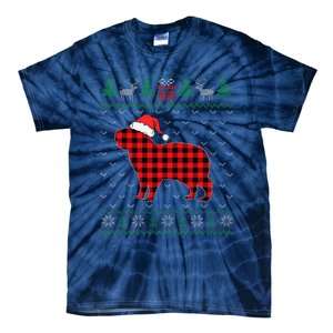 Capybara Red Plaid Ugly Christmas Sweater Matching Pajamas Tie-Dye T-Shirt