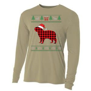 Capybara Red Plaid Ugly Christmas Sweater Matching Pajamas Cooling Performance Long Sleeve Crew