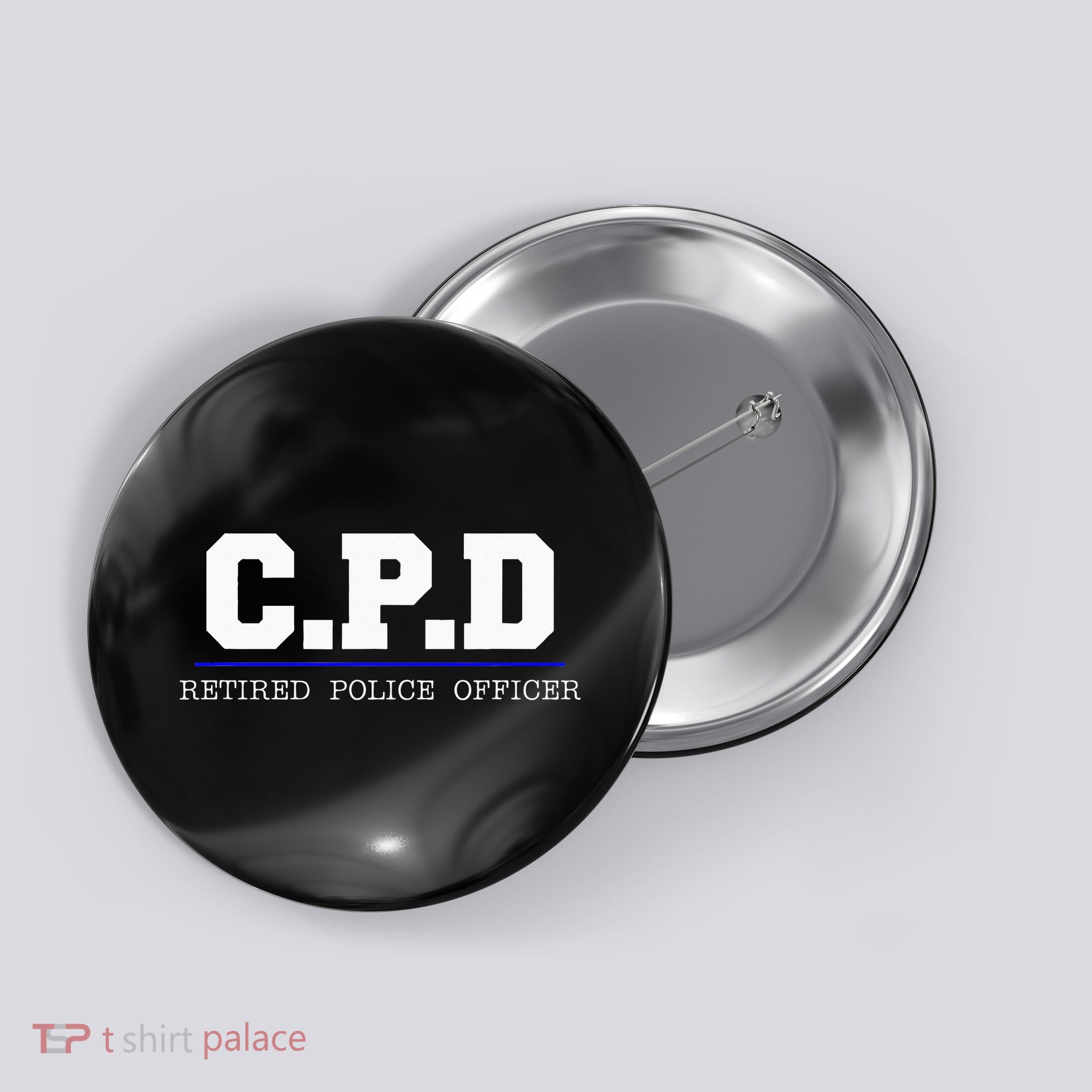 C.P.D Retired Police Officer Chicago PD Gift Button