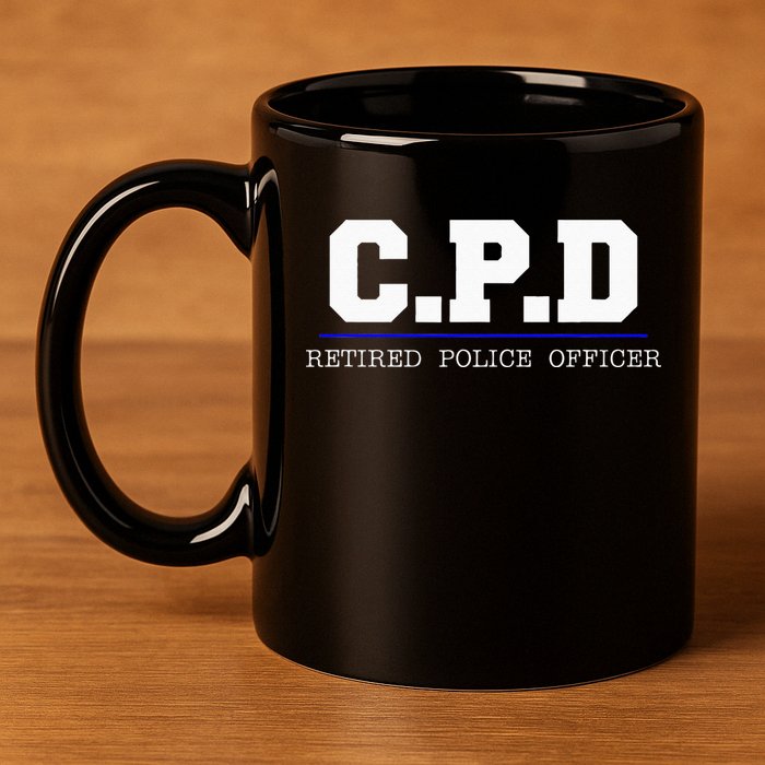 C.P.D Retired Police Officer Chicago PD Gift 11oz C Handle Ceramic Mug