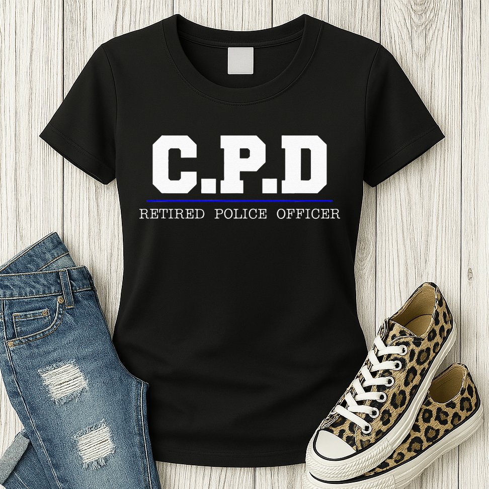 C.P.D Retired Police Officer Chicago PD Gift Womens T-Shirt