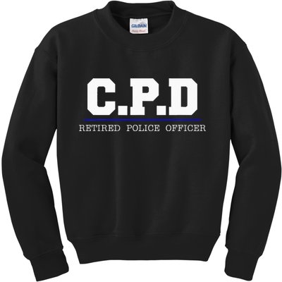 C.P.D Retired Police Officer Chicago PD Gift Kids Sweatshirt