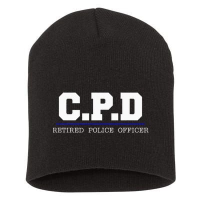 C.P.D Retired Police Officer Chicago PD Gift Short Acrylic Beanie