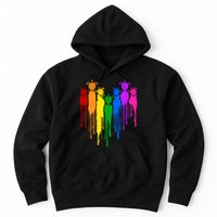 Cute Rainbow Painted Turtles Heart Hoodie