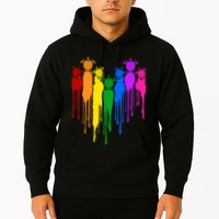 Cute Rainbow Painted Turtles Heart Hoodie