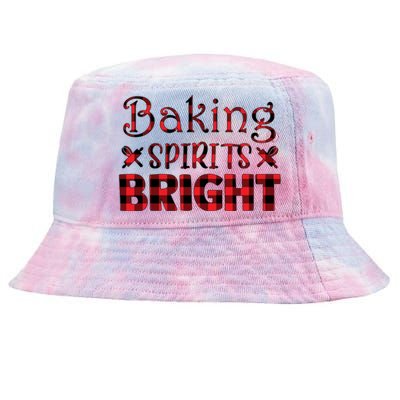 Christmas Red Plaid Baking Spirits Bright Matching Pajama Gift Tie-Dyed Bucket Hat