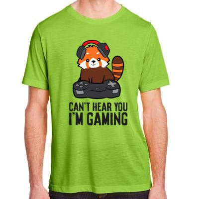 Cute Red Panda Gaming CanT Hear You IM Gaming Adult ChromaSoft Performance T-Shirt