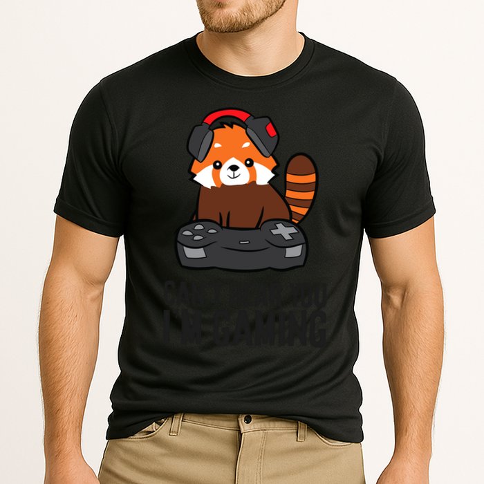 Cute Red Panda Gaming CanT Hear You IM Gaming Cooling Performance Crew T-Shirt