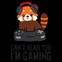 Cute Red Panda Gaming CanT Hear You IM Gaming Cooling Performance Crew T-Shirt