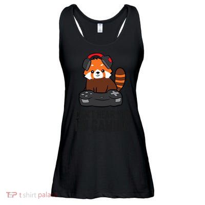 Cute Red Panda Gaming CanT Hear You IM Gaming Ladies Essential Flowy Tank