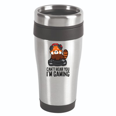 Cute Red Panda Gaming CanT Hear You IM Gaming 16oz Travel Tumbler