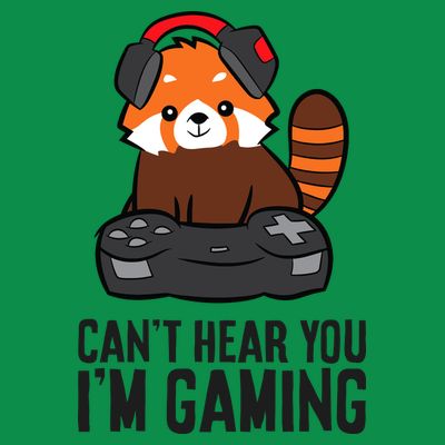 Cute Red Panda Gaming CanT Hear You IM Gaming T-Shirt
