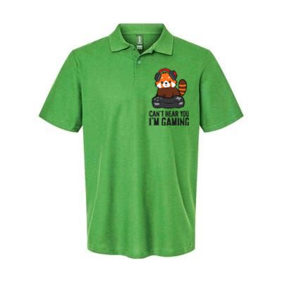 Cute Red Panda Gaming CanT Hear You IM Gaming Softstyle Adult Sport Polo