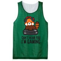 Cute Red Panda Gaming CanT Hear You IM Gaming Mesh Reversible Basketball Jersey Tank