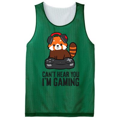 Cute Red Panda Gaming CanT Hear You IM Gaming Mesh Reversible Basketball Jersey Tank