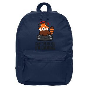 Cute Red Panda Gaming CanT Hear You IM Gaming 16 in Basic Backpack