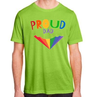 Colorful Rainbow Proud Dad Gift Adult ChromaSoft Performance T-Shirt