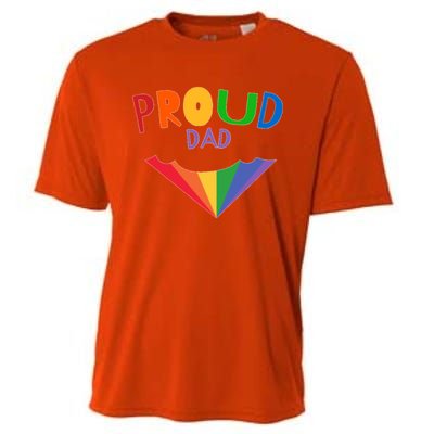 Colorful Rainbow Proud Dad Gift Cooling Performance Crew T-Shirt