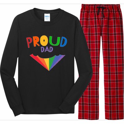 Colorful Rainbow Proud Dad Gift Long Sleeve Pajama Set