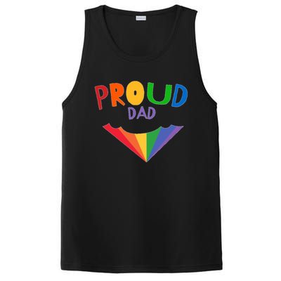 Colorful Rainbow Proud Dad Gift PosiCharge Competitor Tank