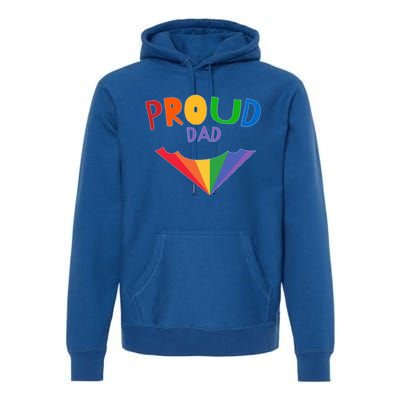 Colorful Rainbow Proud Dad Gift Premium Hoodie