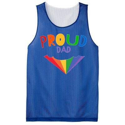 Colorful Rainbow Proud Dad Gift Mesh Reversible Basketball Jersey Tank