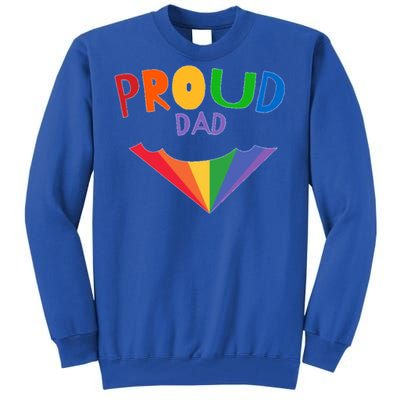 Colorful Rainbow Proud Dad Gift Tall Sweatshirt